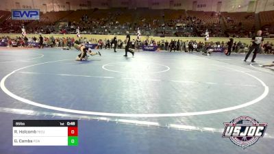 85 lbs Semifinal - River Holcomb, Tecumseh Youth Wrestling vs George Combs, Ponca City Wildcat Wrestling