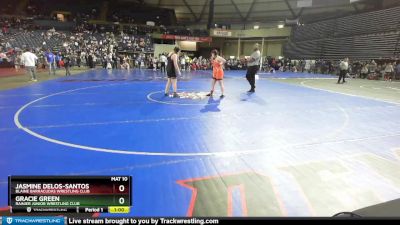 183 lbs Cons. Round 1 - Gracie Green, Rainier Junior Wrestling Club vs Jasmine Delos-Santos, Blaine Barracudas Wrestling Club