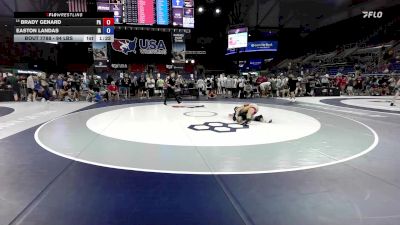 94 lbs Cons. Sub-rd Of 16 - Brady Genard, PA vs Easton Landas, IA