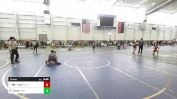 123 lbs Consi Of 8 #2 - Tristan Hartman, Stout Wrestling Academy vs Dominic Duley, Foothill Falcons