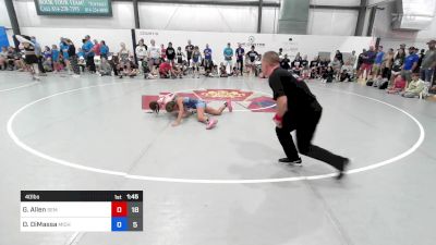 40 lbs Rr Rnd 1 - Gianna Allen, Wyoming SEM Women vs Olive DiMassa, Michigan Rev Girls Blue