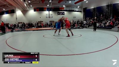 190 lbs Champ. Round 2 - Luis Rios, Red Lion Wrestling Club vs Jose Martinez, Virginia Patriots Wrestling