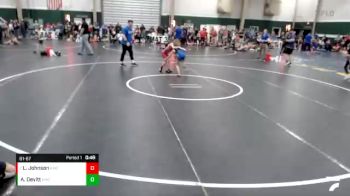 61-67 lbs Round 1 - Layla Johnson, Fairbury Matmen vs Amelia Devitt, Kearney Matcats