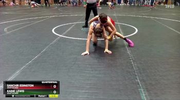 96 lbs Quarterfinal - Sanchir Edington, Unattached vs Kaine Lewis, Unattached
