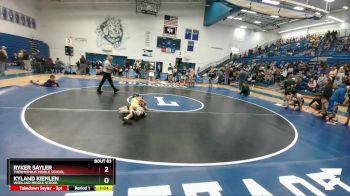 84 lbs Semifinal - Ryker Sayler, Thermopolis Middle School vs Kyland Kienlen, Worland Middle School