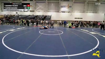 128 lbs 5th Place Match - Asadbek Tolibov, Wolf Wrestling Club (Long Island) vs Carter Sgouris, Cazenovia Wrestling Club