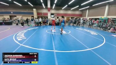 190 lbs 1st Place Match - Jackson Barnhisel, Liberty Warriors Wrestling Club vs Nate Beagle, Highlander Wrestling Club