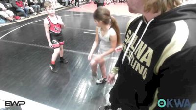76 lbs Rr Rnd 1 - Haigen Wall, Locust Grove Youth Wrestling vs Allyson Bloxham, Salina Wrestling Club