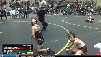 56 lbs Champ. Round 1 - Jacob Spisz, Unattached vs Maxwell Phillips, Brighton Wrestling Club