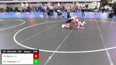 7th - 8th grade - 148 Semis - Ryker Bovy, Moen Wrestling Academy vs Owen Thomas, Central Iowa Wrestling Club /Team Intensity