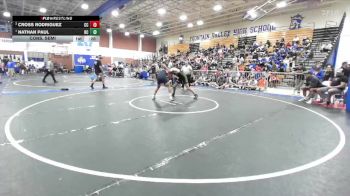165 lbs Cons. Semi - Nathan Paul, Bakersfield Christian vs Cross Rodriguez, Calvary Chapel (Santa Ana)