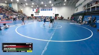 124-130 lbs Cons. Semi - Evelyn Brown, Douglas Middle School vs Chole McEwan, CCA