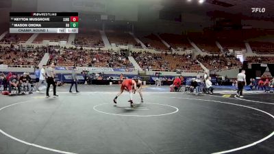132-D4 Champ. Round 1 - Keyton Musgrove, St. Johns High School vs Mason Orona, Round Valley High School