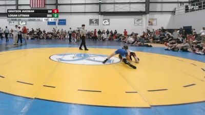 80 lbs Round 1 (6 Team) - Logan Littman, GREAT NECK WRESTLING CLUB GREEN vs Grayson Jakeman, SOUTH AUGUSTA WRESTLING