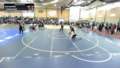 175 lbs Round Of 16 - Alex Meyers, Westerly vs Gianni Santo, Bishop Hendricken