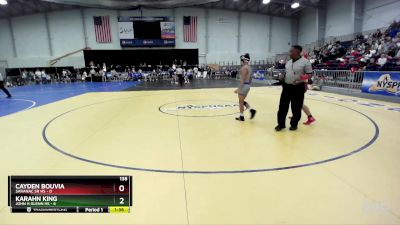 138 lbs Round 2 (3 Team) - Karahn King, John H Glenn HS vs Cayden Bouvia, Saranac Sr HS