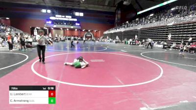 78 lbs Consi Of 4 - Uriah Lambert, Bear Cave vs Cruz Armstrong, Sublime Wrestling Academy