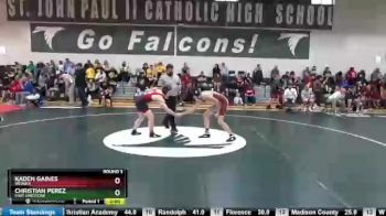 132 lbs Round 3 - Kaden Gaines, Weaver vs Christian Perez, East Limestone
