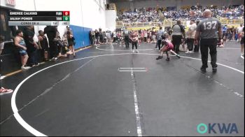 70 lbs Consi Of 4 - Emeree Calkins, Pawhuska Elks Takedown vs Jaliah Ponds, Team Of Hard Knox