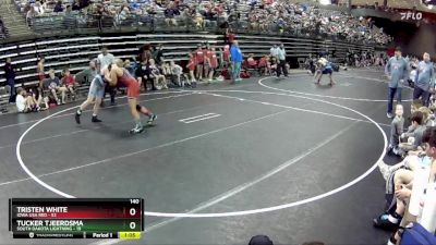 140 lbs Round 2 (6 Team) - Tristen White, Iowa USA Red vs Tucker Tjeerdsma, South Dakota Lightning