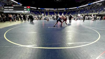 212 lbs 7th Place - Cody Moore, Souderton vs Knox Dibert, Northern Bedford