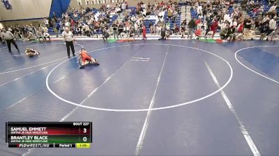 76 lbs Cons. Round 4 - Brantley Black, Uintah Jr High Wrestling vs Samuel Emmett, Uintah Jr High Wrestling