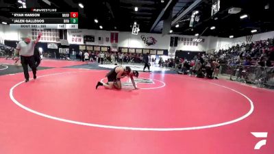 165 lbs Cons. Round 5 - Ryan Hanson, Murrieta Valley vs Jalen Gallegos, Diamond Ranch