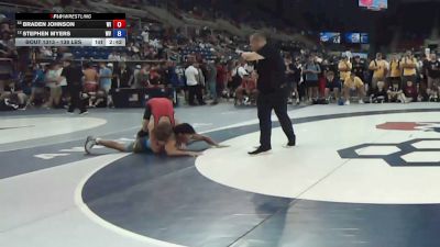 138 lbs Champ. Rd Of 64 - Braden Johnson, Wisconsin vs Stephen Myers, West Virginia
