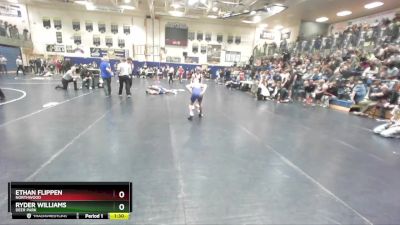 100 lbs Quarterfinal - Ryder Williams, Deer Park vs Ethan Flippen, Northwood