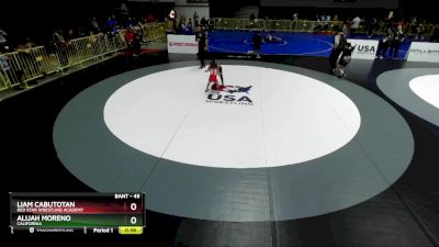 45 lbs Champ. Round 1 - Liam Cabutotan, Red Star Wrestling Academy vs Alijah Moreno, California