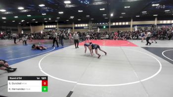 109 lbs Round Of 64 - Sophia Dunckel, McMinnville HS vs Katherine Hernandez, Pounders WC