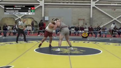 285 lbs Quarterfinal - Benjamin Katz, Springfield vs Michael Alfonso, Rhode Island College