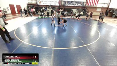 110 lbs 5th Place Match - Laila Carter, Cougars Wrestling Club vs Avery Roberts, Aviator Wrestling Academy