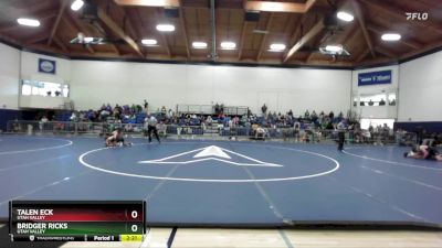 125 lbs 1st Place Match - Talen Eck, Utah Valley vs Bridger Ricks, Utah Valley