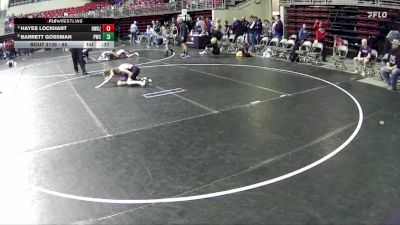 85 lbs Quarterfinal - Hayes Lockhart, Hawks Wrestling Club (Lincoln) vs Barrett Gossman, Pioneer Wrestling Club