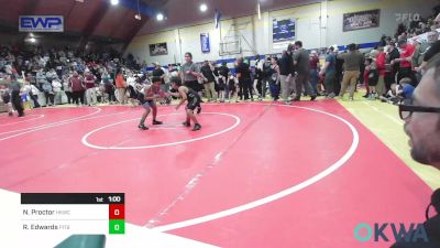 76 lbs Quarterfinal - Niko Proctor, Henryetta Knights Wrestling Club vs Riley Edwards, Pitbull Wrestling Academy