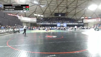 Girls 2A 170 lbs 3rd Place Match - Camrynn Pike, North Mason (Girls) vs Addy Steppe, Rogers (Spokane) (Girls)