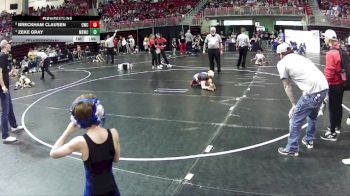 50 lbs Quarterfinal - Breckham Clausen, Conestoga Wrestling Club vs Zeke Gray, Millard South Wrestling Club