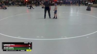 80 lbs Cons. Round 2 - Linwood Ball, Iron Knights vs Ryder Smith, Wildcats Wrestling