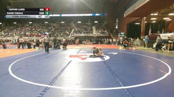 130 lbs Cons. Round 2 - Saige Theule, Kemmerer vs Sophie Laird, Rawlins