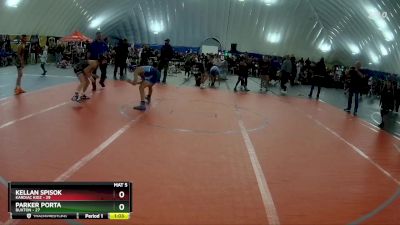 100 lbs Round 3 (3 Team) - Kellan Spisok, Kardiac Kidz vs Parker Porta, Buxton