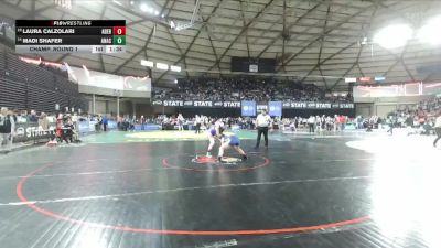 Girls 2A 135 lbs Champ. Round 1 - Laura Calzolari, Aberdeen (Girls) vs Madi Shafer, Anacortes (Girls)