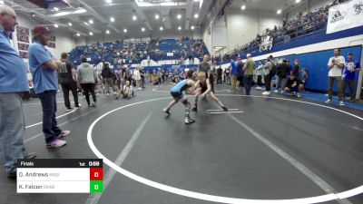 67 lbs Final - Daxton Andrews, Madill Takedown vs Kyzer Falcon, Division Bell Wrestling