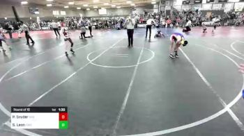 109 lbs Round Of 16 - Porter Snyder, Individual vs Santana Leon, Fort Lupton