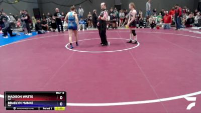 124 lbs Champ. Round 2 - Madison Watts, WA vs Braelyn Manke, WA