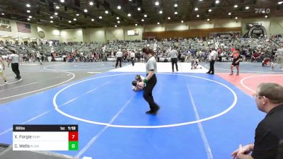 86 lbs Round Of 16 - Xavier Forgie, Ruby Mountain WC vs Cael Wells, Klamath Basin Warriors