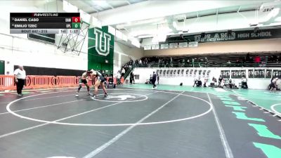 215 lbs Quarterfinal - Daniel Caso, Damien vs Emilio Tzec, Upland