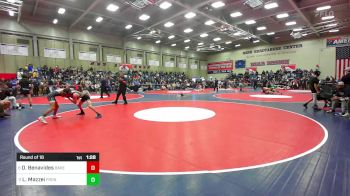 108 lbs Round Of 16 - Daniel Benavides, Bakersfield vs Levi Mazzei, Frontier