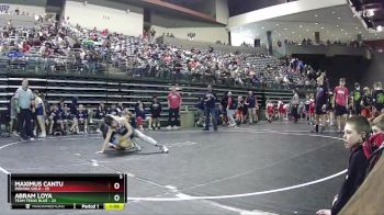95 lbs Round 5 (6 Team) - Abram Loya, Team Texas Blue vs Maximus Cantu, Indiana Gold