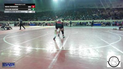 96 lbs Consi Of 16 #1 - Huck Petersen, Duncan Middle School vs Callum Hunter, Owasso